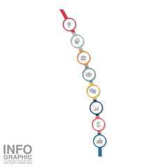 Vector infographic template for  diagram, graph, presentation, chart, business concept with 8 options.