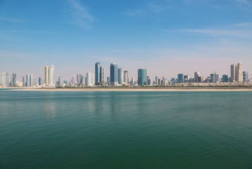 Obraz premium Panorama of Sharjah city, United Arab Emirates