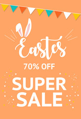 Fototapeta premium Easter sale vector banner design and template