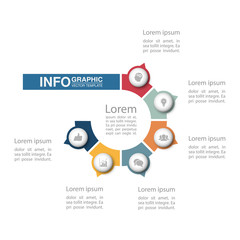Naklejka premium Vector infographic template for diagram, graph, presentation, chart, business concept with 6 options.