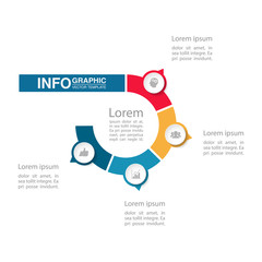 Vector infographic template for  diagram, graph, presentation, chart, business concept with 4 options.