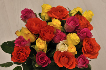 bouquet of red roses