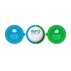 Vector infographic template for  diagram, graph, presentation, chart, business concept with 2 options.
