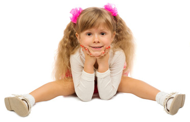 Little funny girl isolated