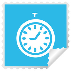 square peeling sticker cartoon time stopper