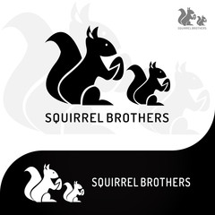 This logo has a picture of two squirrel brothers holding beans. This logo is good to use as a company logo and various other creative businesses as needed and can also be used as an application logo.