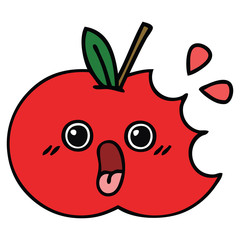 cute cartoon red apple