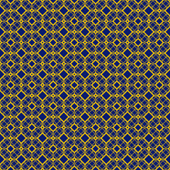 Abstract Vector Seamless Pattern With Abstract Geometric Style. Repeating Sample Figure And Line. Blue yellow color