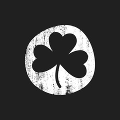 Grunge stamp sign of shamrock.
