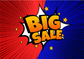 Big sale comic speech bubble design