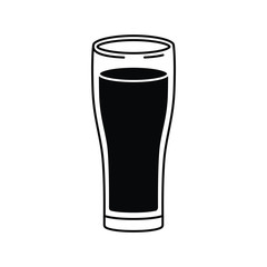 glass with beer isolated icon