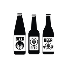 beer bottles isolated icon