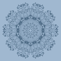 Decorative Round Lace Ornate Mandala. Vintage Vector Pattern For Print. Pastel color