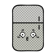 comic book style cartoon fridge freezer