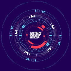 Abstract looped graphic, futuristic sense of technology, vector background.