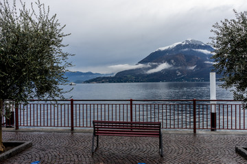 Italy, Varenna, Lake Como, White House, SCENIC VIEW OF SEA AND MOUNTAINS AGAINST SKY