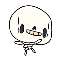 cartoon kawaii cute dead skeleton