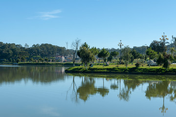 Xuan Huong lake in Dalat, Vietnam