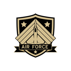army badge logo isolated on white background, vector illustration