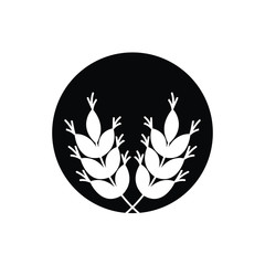 wheat leaves isolated icon