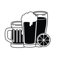 glass with beer isolated icon