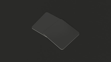 Mockup of blank black square beer coasters