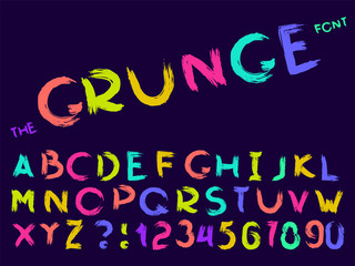 Set of vector abstract font and alphabet