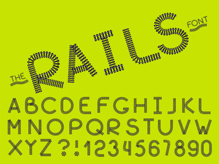 Set of vector abstract font and alphabet