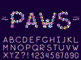 Set of vector abstract font and alphabet