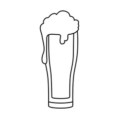 beer with foam isolated icon