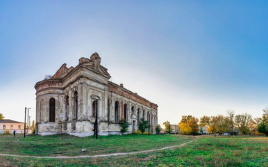 Fototapeta na wymiar Abandoned Zelts Catholic Church, Ukraine