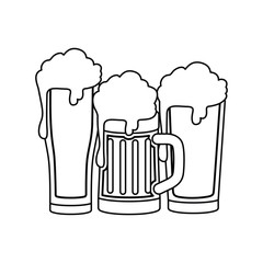 beer with foam isolated icon