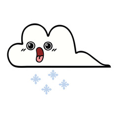 cute cartoon snow cloud