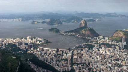 botafogo and mt sugarloaf from corcodova in rio
