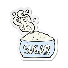 sticker of a cartoon sugar bowl