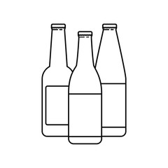 beer bottles isolated icon