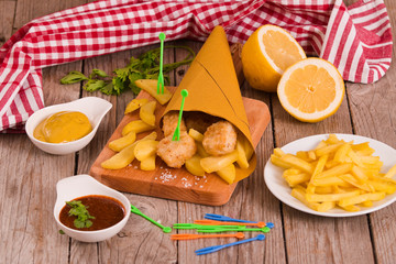 Fish and chips.