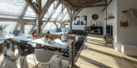 My place under the roof 03  (panoramic)