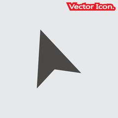 Mouse arrow icon isolated sign symbol and flat style for app, web and digital design. Vector illustration.