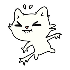 cartoon of cute kawaii cat