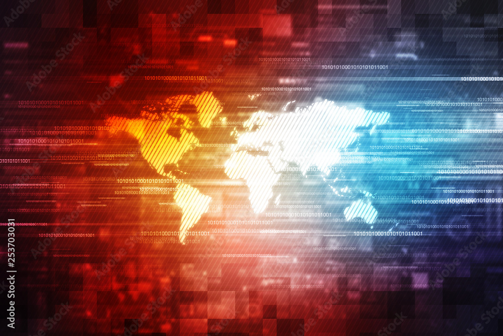 Poster futuristic digital binary background