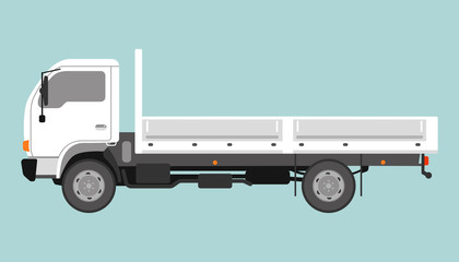small dump truck,  vector illustration, flat style