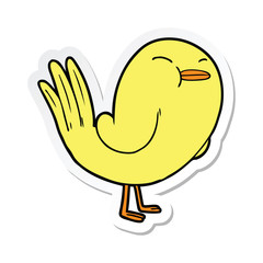 sticker of a cartoon bird