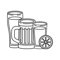 beer with foam isolated icon