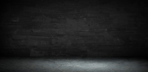 Dark room with tile floor and wall background
