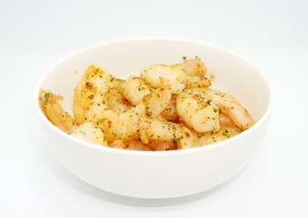 エビとバジル炒め