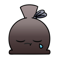 gradient shaded cartoon sack