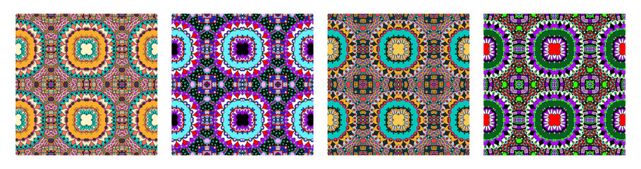 geometry vintage floral seamless pattern