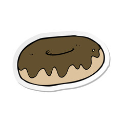 sticker of a cartoon donut