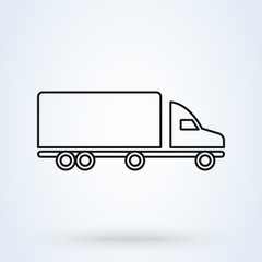 Line icon - delivery Truck icon in trendy flat style isolated on background